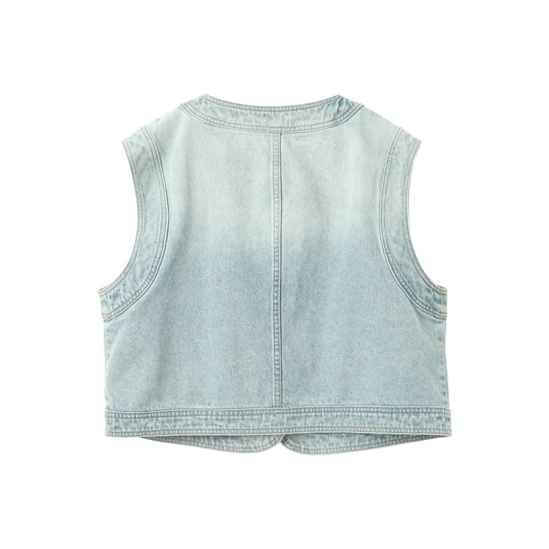 3COLOUR Denim Jacket Women's Sky Blue-1