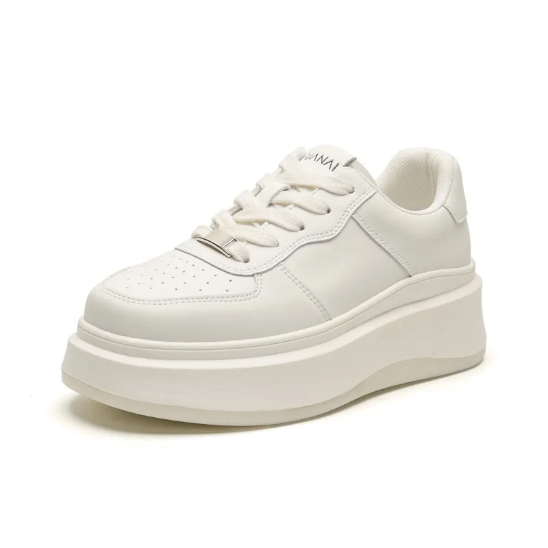 HUANAI Low Top Skateboard Shoes Women's White-0