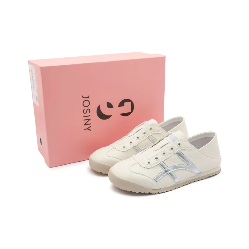 JOSINY Casual Shoes Women's Low Top Beige/Blue, Beige/Silver, Beige/Green-7
