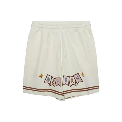 New Era Casual Shorts Unisex Ivory White