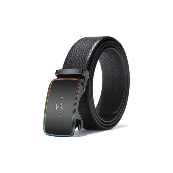 SEPTWOLVES Cow Leather Belts Men's Width 3.5cm