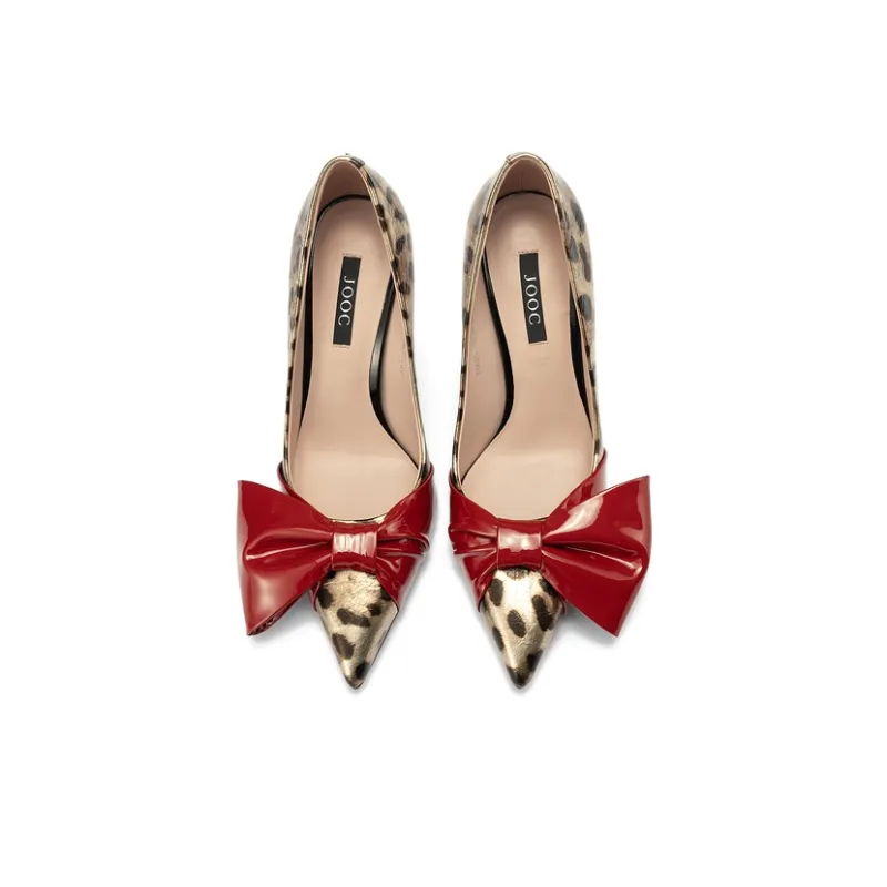 JOOC High Heels Women's Leopard Print-4
