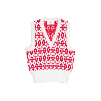 AMIPARIS Ami De Coeur Argyle Vest