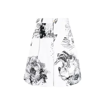 CDG X Christian Marclay Wide leg Shorts