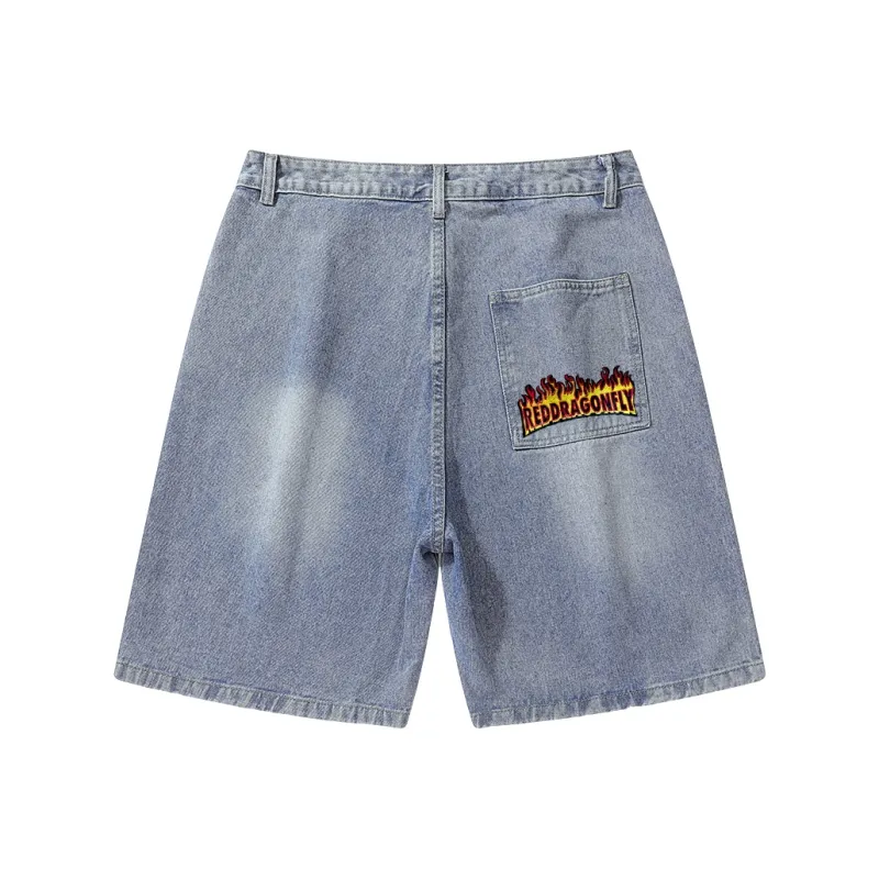 RED DRAGONFLY Denim Shorts Unisex-0