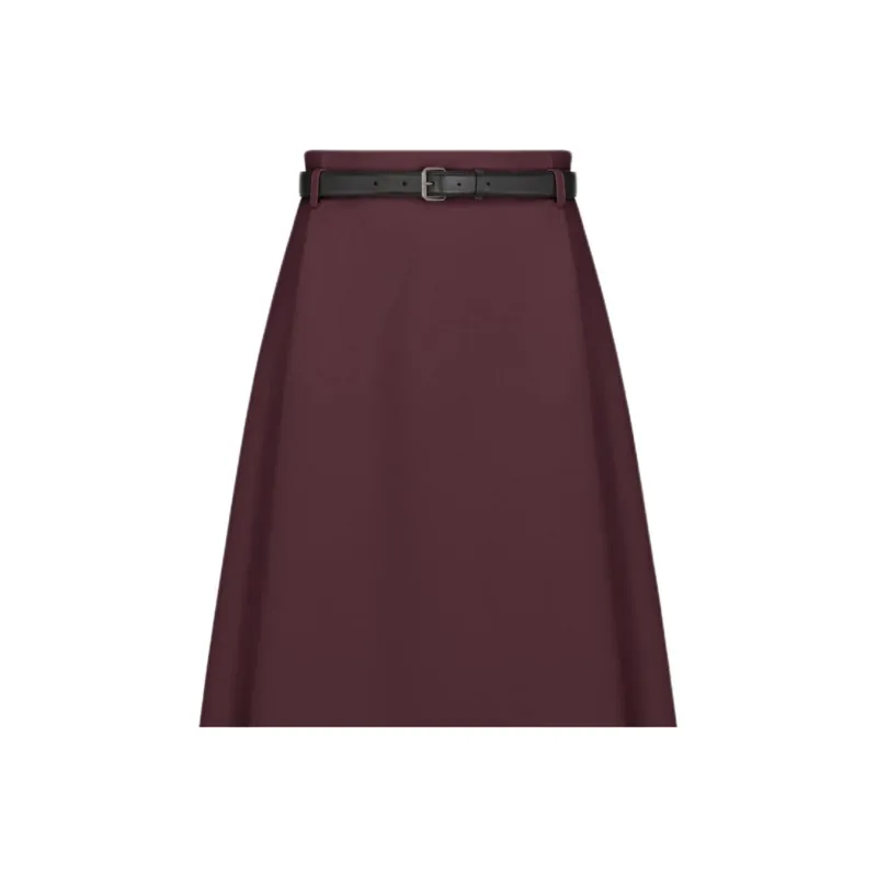 DIOR SS25 Casual Long Skirt Women's Plum-2