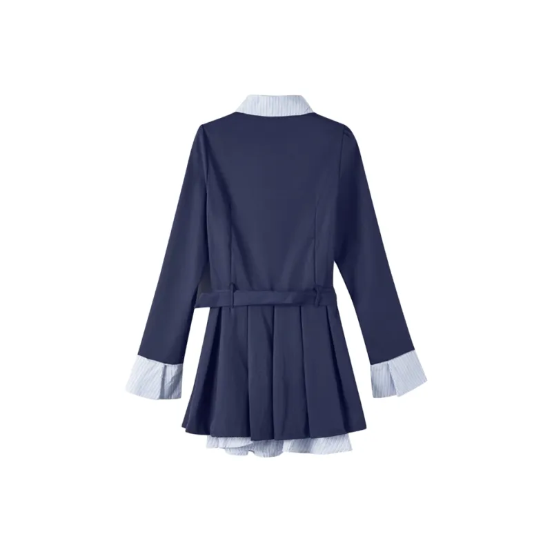 Incolore Long Sleeved Dress Women's Blue-1