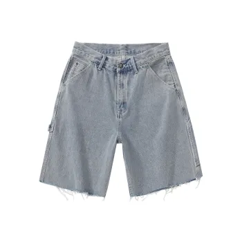 Jean West Denim Shorts Unisex Medium Blue