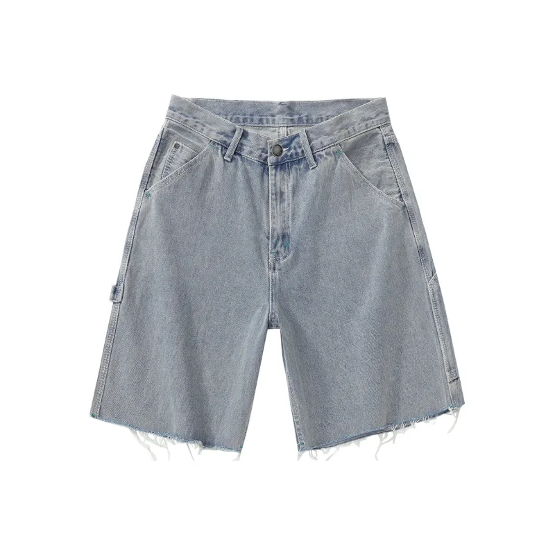 Jean West Denim Shorts Unisex Medium Blue-0