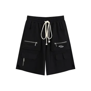 WAITINGWAVE Casual Shorts Unisex Black