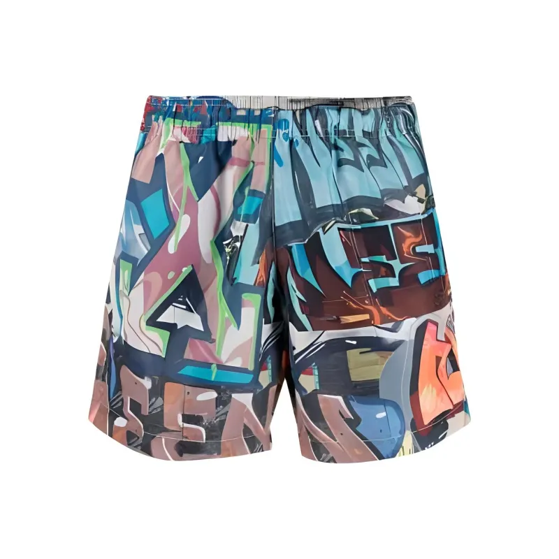 OFF WHITE Neen Graffiti Print Swim Shorts-0