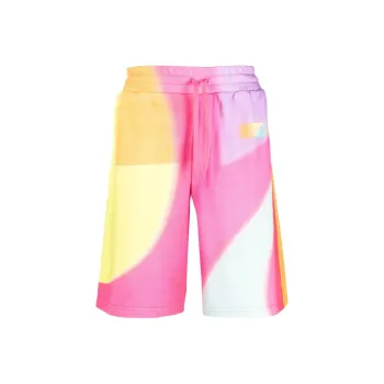 MOSCHINO Rainbow Printed Drawstring Shorts