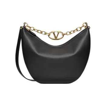 Valentino GARAVANI Calfskin One Shoulder Handbag Women's Black