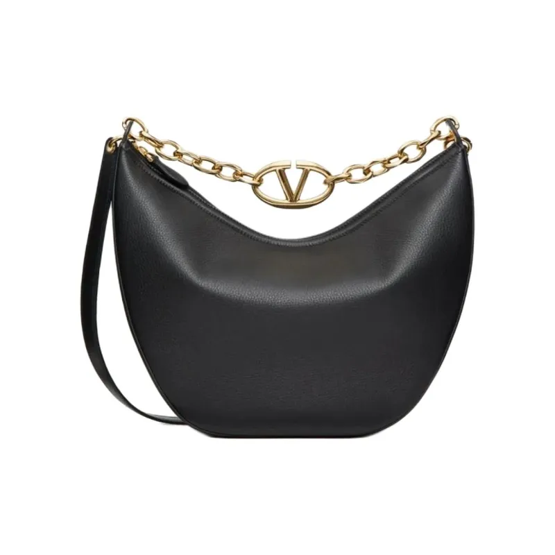 Valentino GARAVANI Calfskin One Shoulder Handbag Women's Black-0