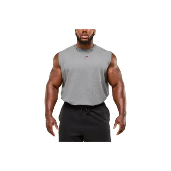 GYMSHARK Tank Top Men's Charcoal Core Marl