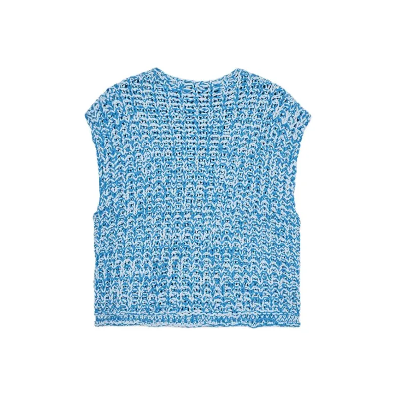 ZARA Tank Tops Women's Blue-1