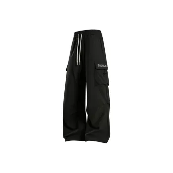 SWAMP AREA Casual Pants Unisex Black