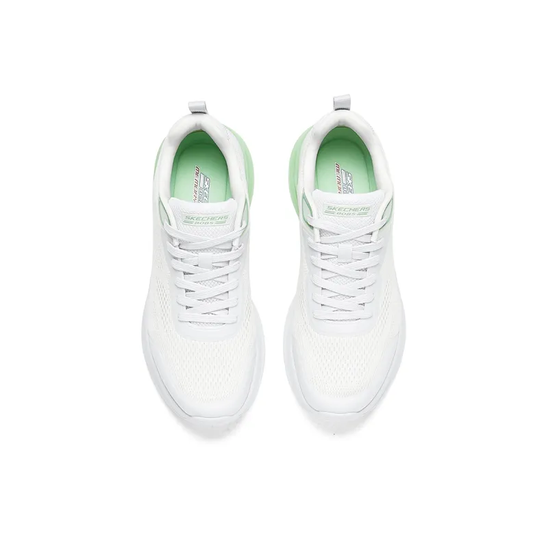 Skechers BOBS Sport Cushioning Wear Resistant Low Top Casual Shoes Men's White Green-3