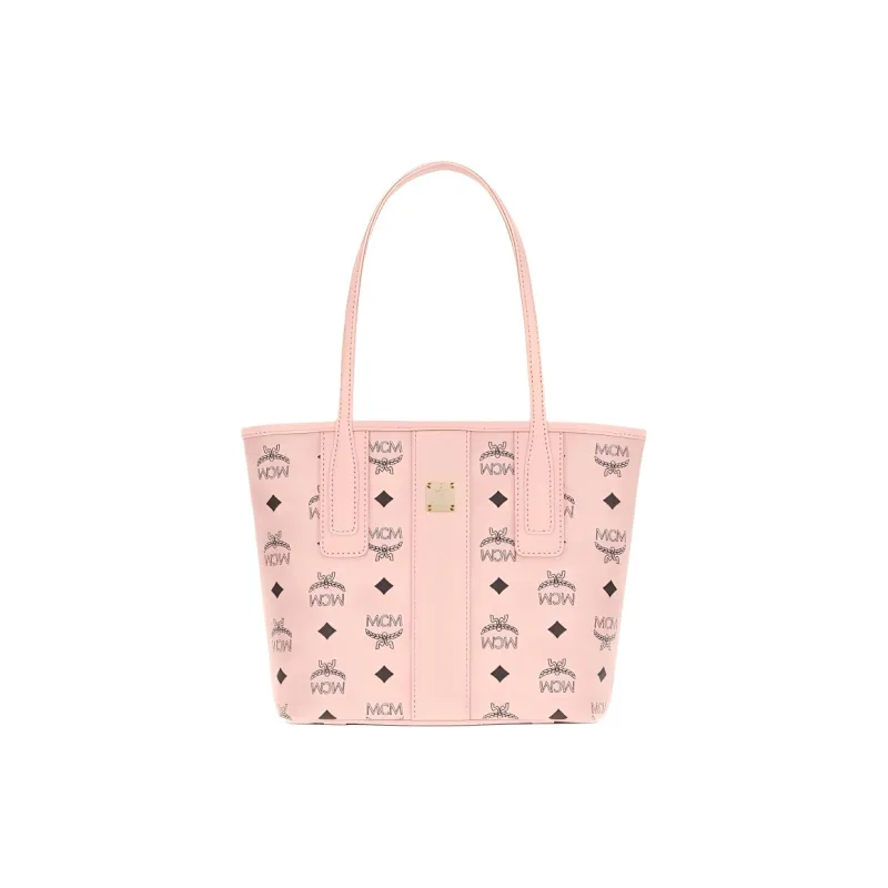 MCM Liz Visetos Artificial Leather Tote Bag, Shopping Bag, Handbag Mini Women's Pink-1