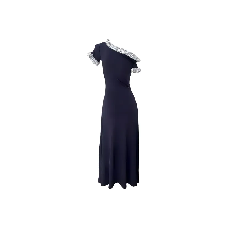 IQC Short Sleeved Dress Women's Navy Blue-1