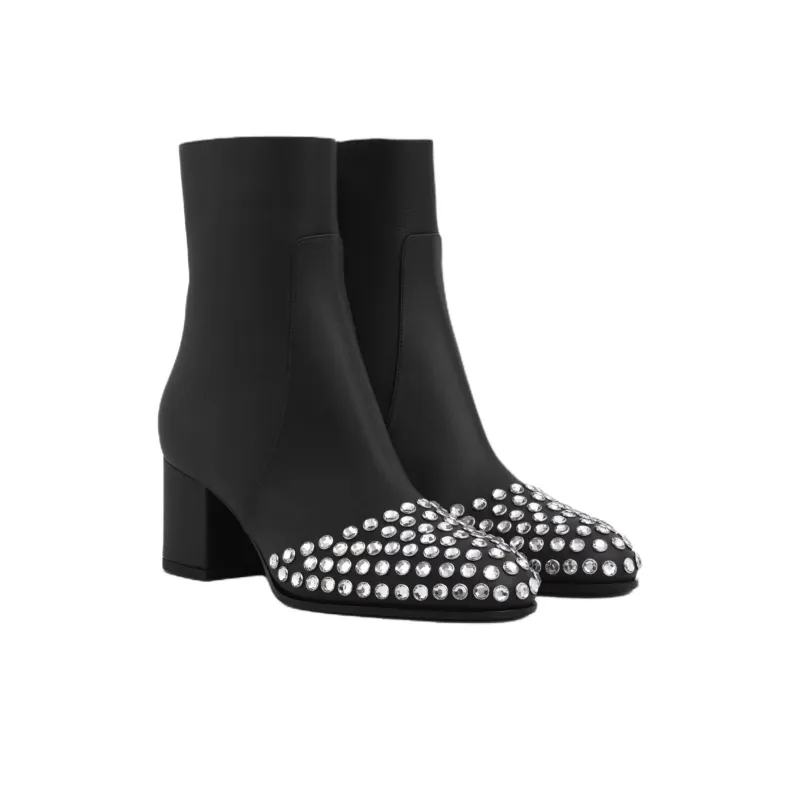Alaia Ankle Boots 6cm Women's Black-3