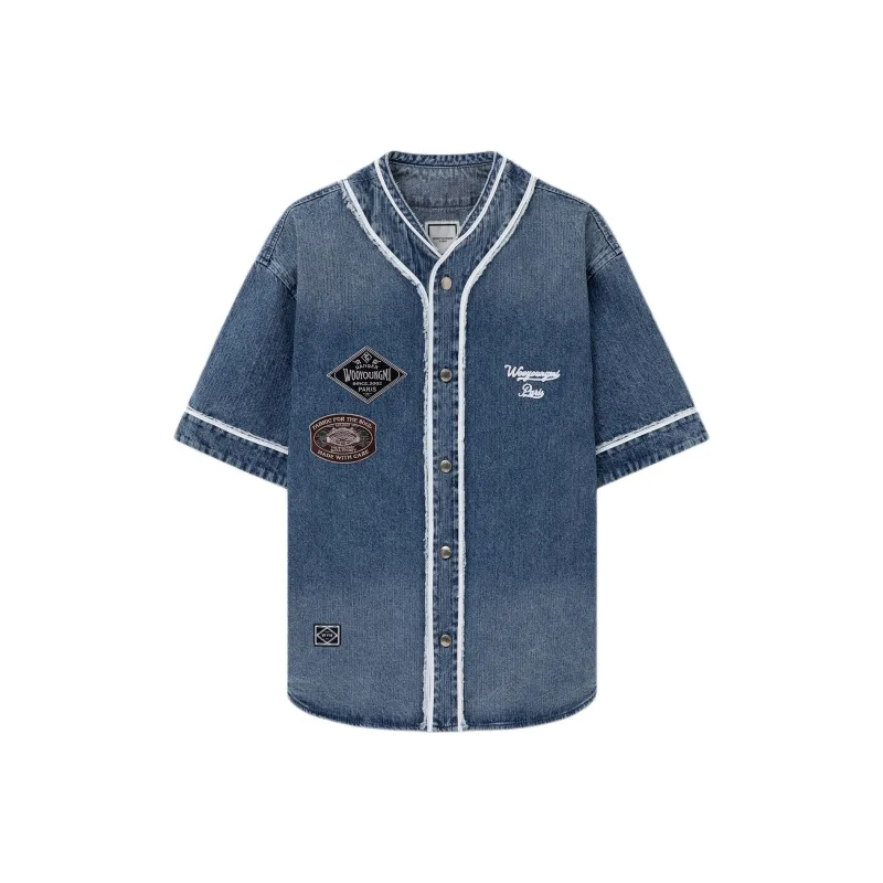 WOOYOUNGMI Shirts Men Blue-0