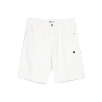 GUKUUL Denim Shorts Unisex Ivory White