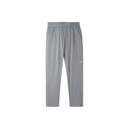HLA Casual Pants Men Mid Green Plaid A9