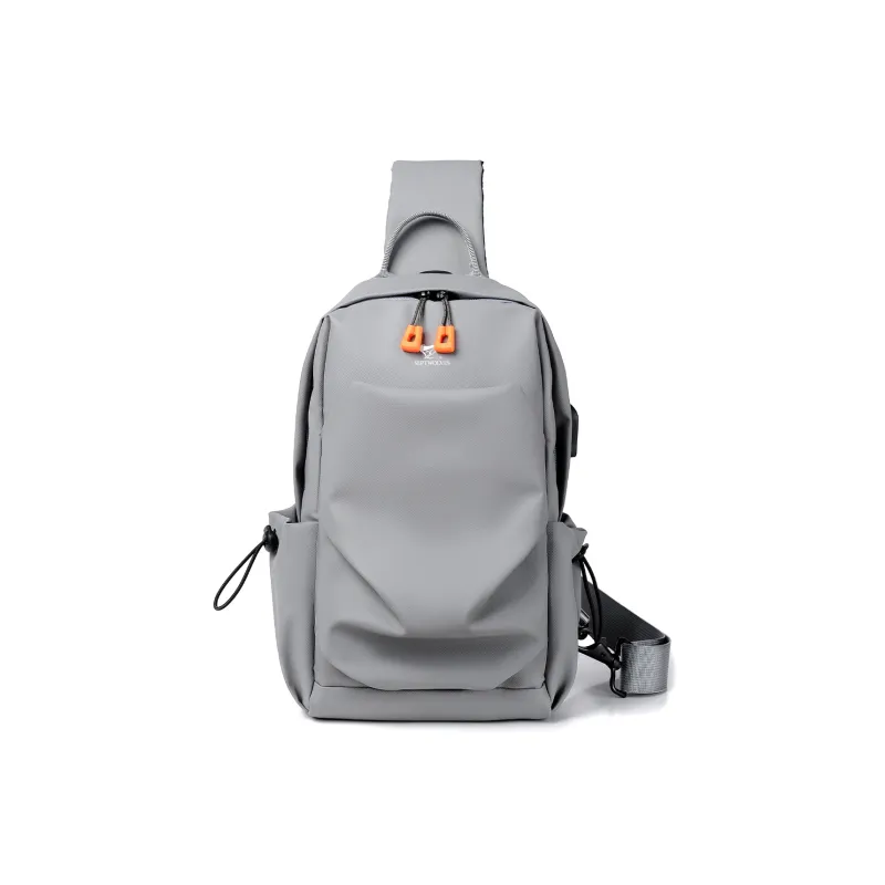 SEPTWOLVES Fabric Sling Bag Regular Men's Black/Gray-5