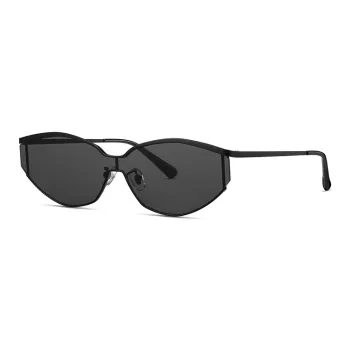 SANCHUANSAN Cupronickel Oval Sunglasses Unisex