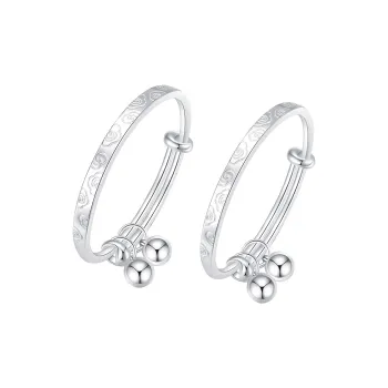 Yuanyanghuangjin 999 Fine Silver Bangles Kids'