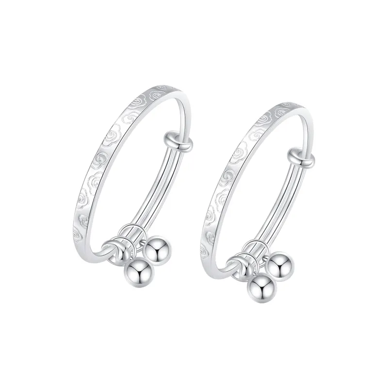 Yuanyanghuangjin 999 Fine Silver Bangles Kids'-0
