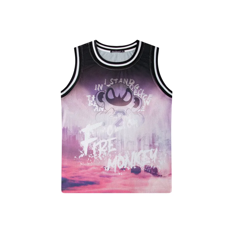 FireMonkey Basketball Jerseys Unisex Purple-0
