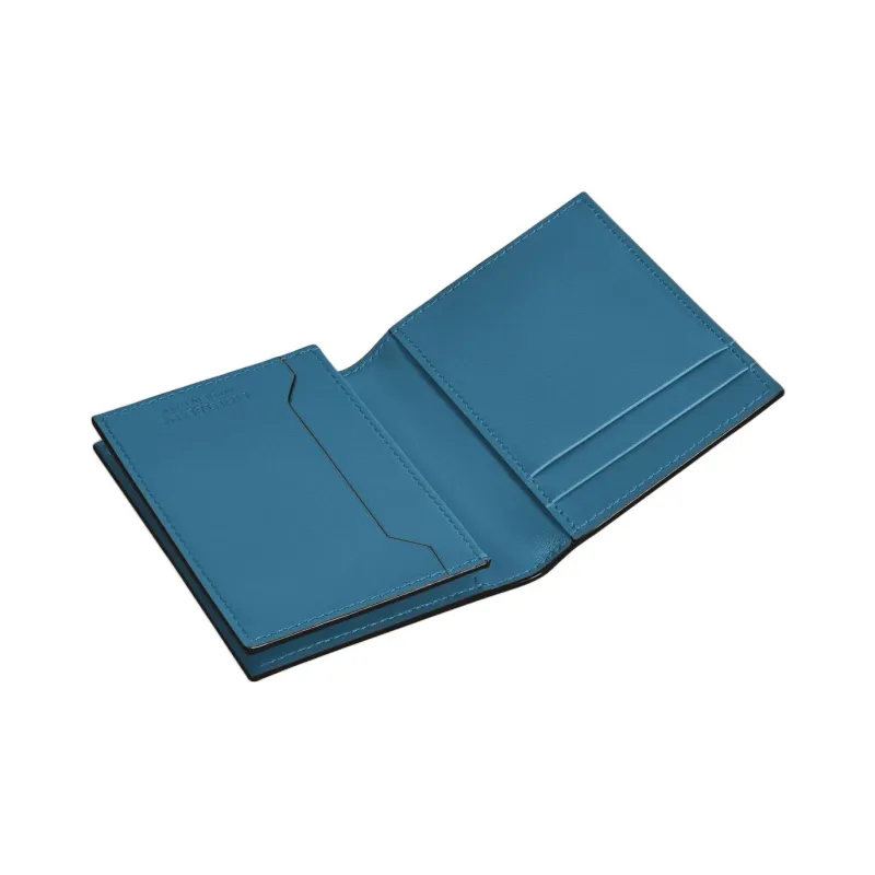 MONTBLANC Meisterstuck Full Grain Cow Leather Card Holder Men's Haze Blue-4
