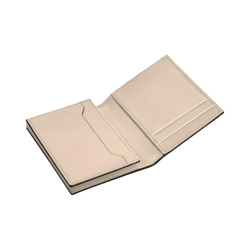 MONTBLANC Meisterstuck Full Grain Cow Leather Card Holder Women's Ivory White-3
