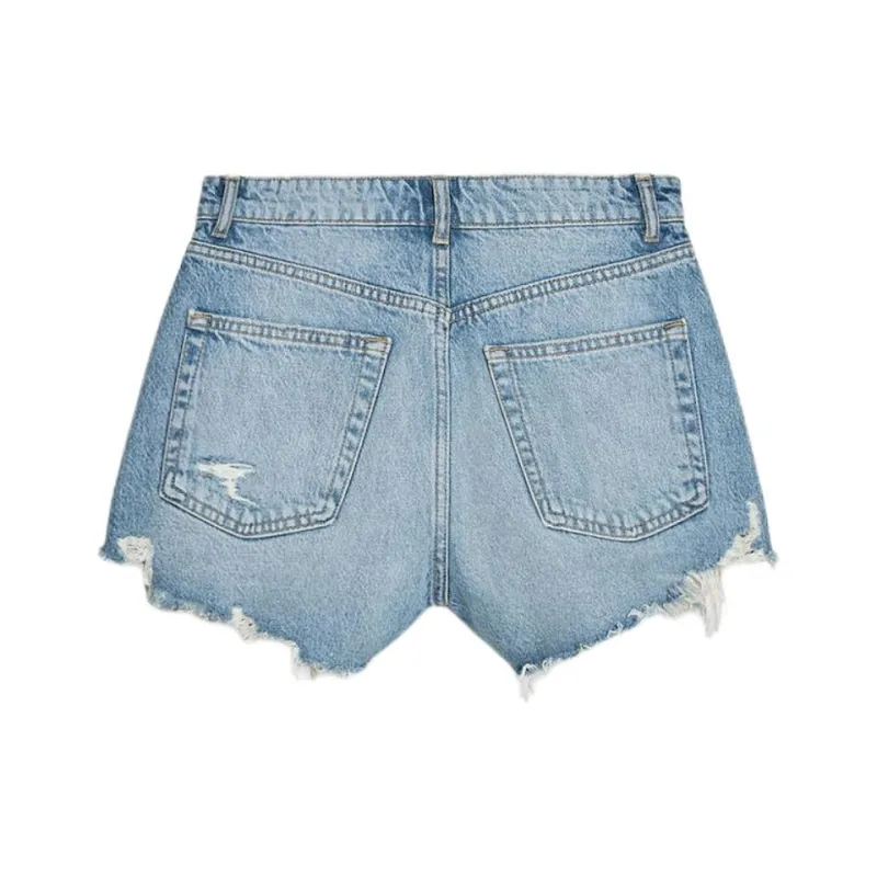 ZARA Trf Denim Shorts Women's Blue-1