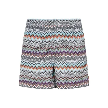 MISSONI Zig-zag Print Swim Shorts