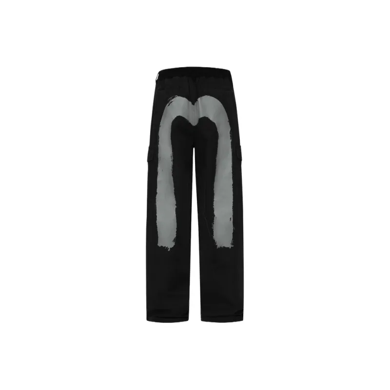 EVISU 2024 Fall And Winter Casual Pants Men Black-0