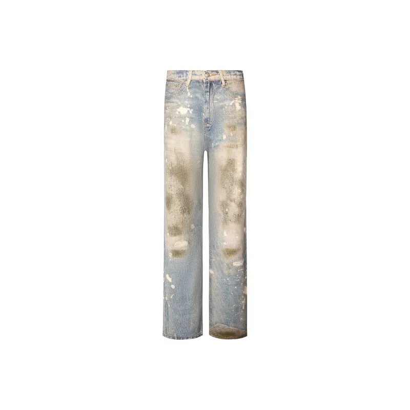 COOLALPACA Body-Slimming Straight Fit Versatile Jeans Unisex-0