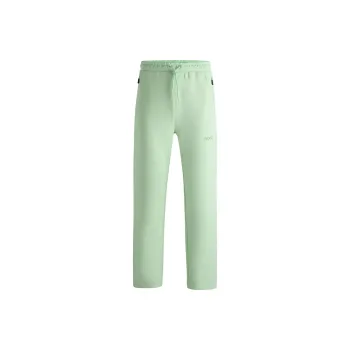 HUGO BOSS Open Hem Tracksuit Bottoms With 3d Moulded Logo Casual Pants Men's Light Green