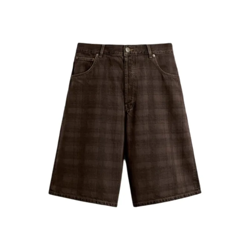 ZARA Denim Shorts Men Brown-0