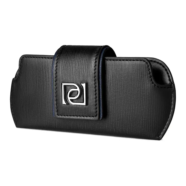 PIERRE CARDIN Cow Leather Eyeglass Pouch Men's Black-2