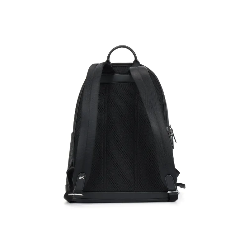 MICHAEL KORS Hudson Cow Leather Backpack Regular Men's Black & Red-2