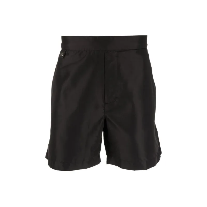 Givenchy Logo Plaque Elasticated Waistband Swimming Trunks-0