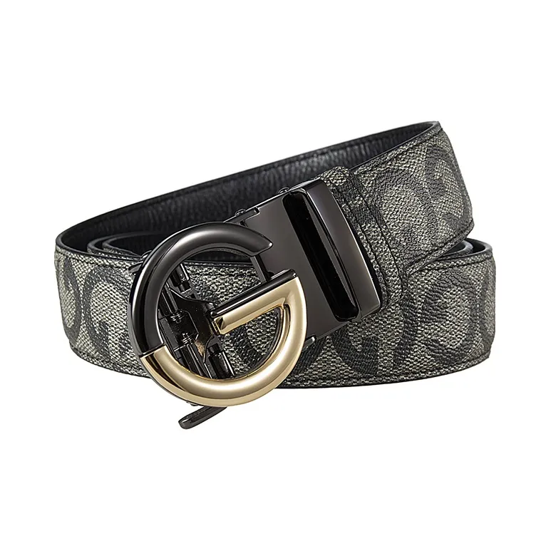 Lanza Top Grain Cow Leather Belts Men's Width 3.5CM-2
