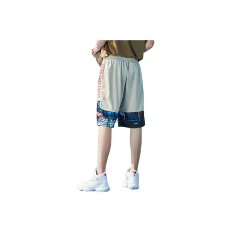 LiNing Badfive Basketball Shorts Men's Coast Gray-2