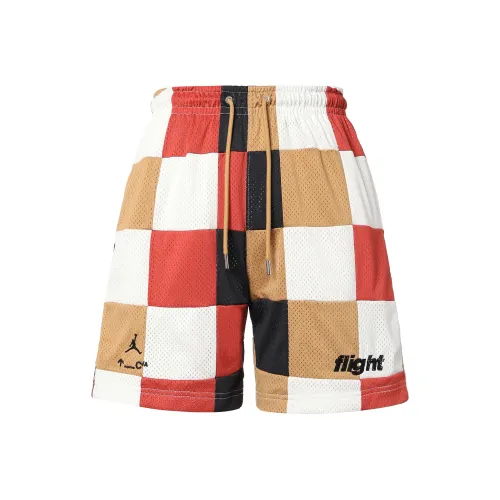 JORDAN Casual Shorts Men Red Clay Element Gold Multicolor