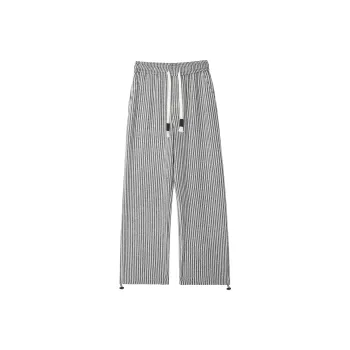Mimx Homme Casual Pants Unisex Black White Stripes