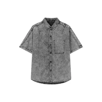 CAISEDI Shirts Men Gray