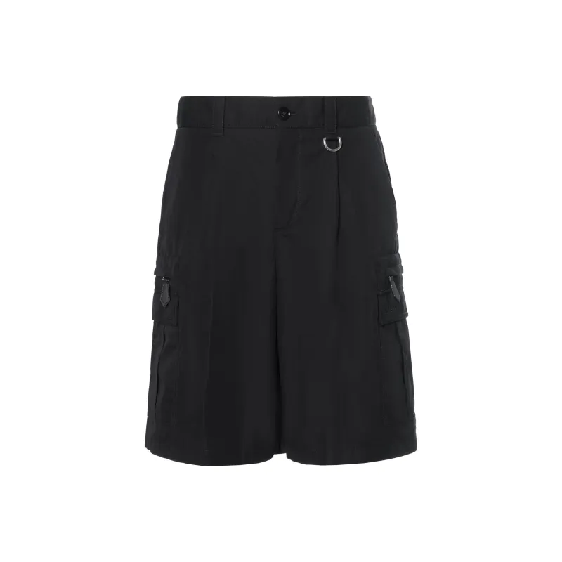 Burberry D Ring Detail Cotton Gabardine Cargo Shorts-0